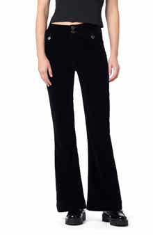Velveteen Button Pocket Flare Pants
