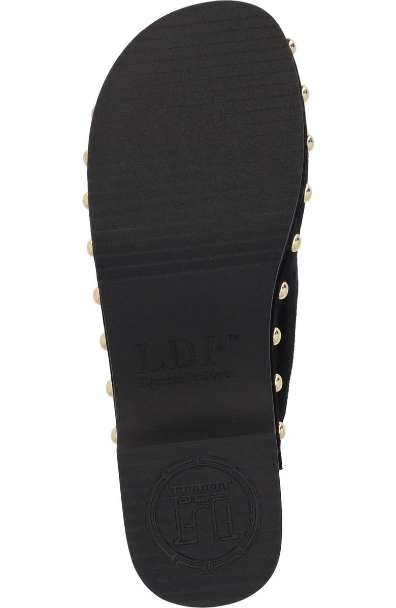 L'Amour des Pieds Gracen Tassel Clog, Alternate, color, Black/ Brown