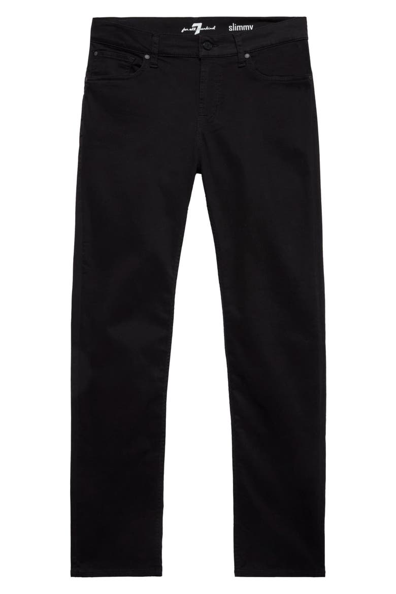 Slimmy Slim Straight Leg Jeans, Alternate, color, SATEEN BLACK