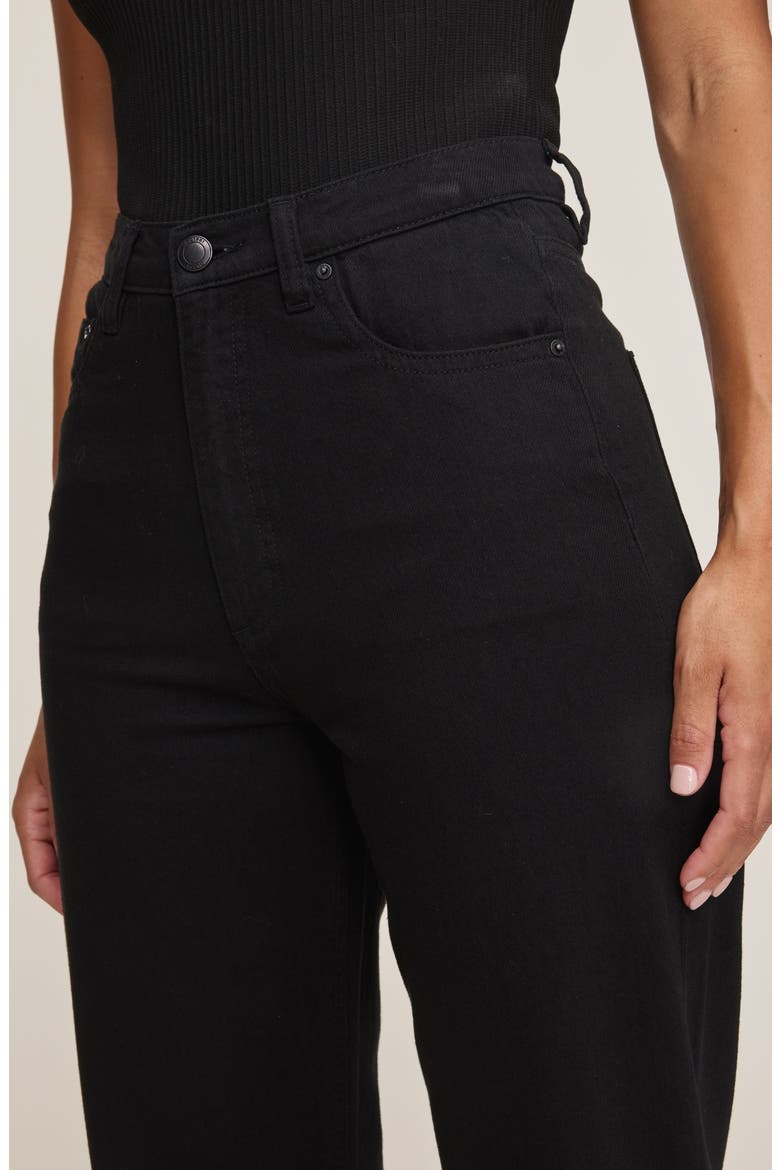 Karmine Refined Wide Leg Jeans, Alternate, color, BLACK