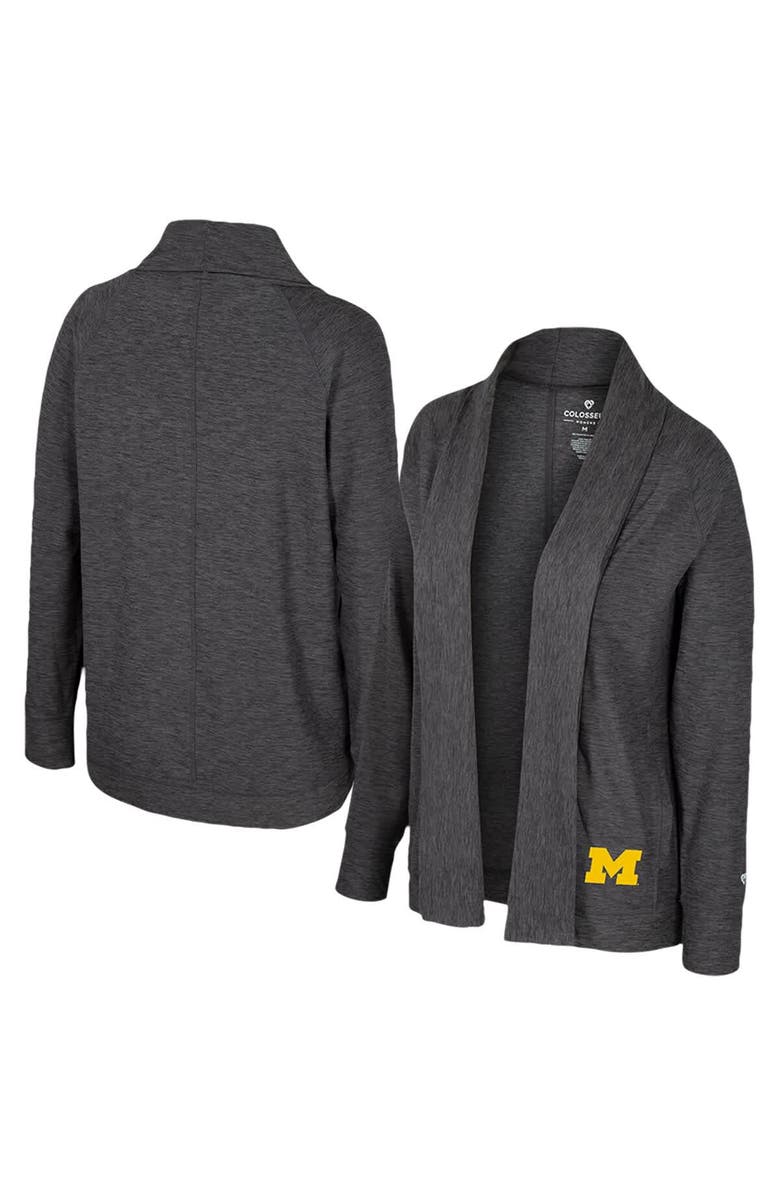 COLOSSEUM Women's Colosseum  Charcoal Michigan Wolverines Dash Cardigan, Main, color, Charcoal