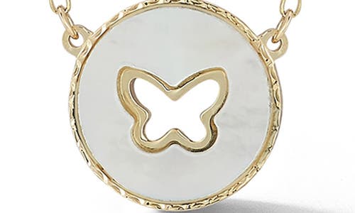 Ember Fine Jewelry Butterfly Pendant Necklace In Brown