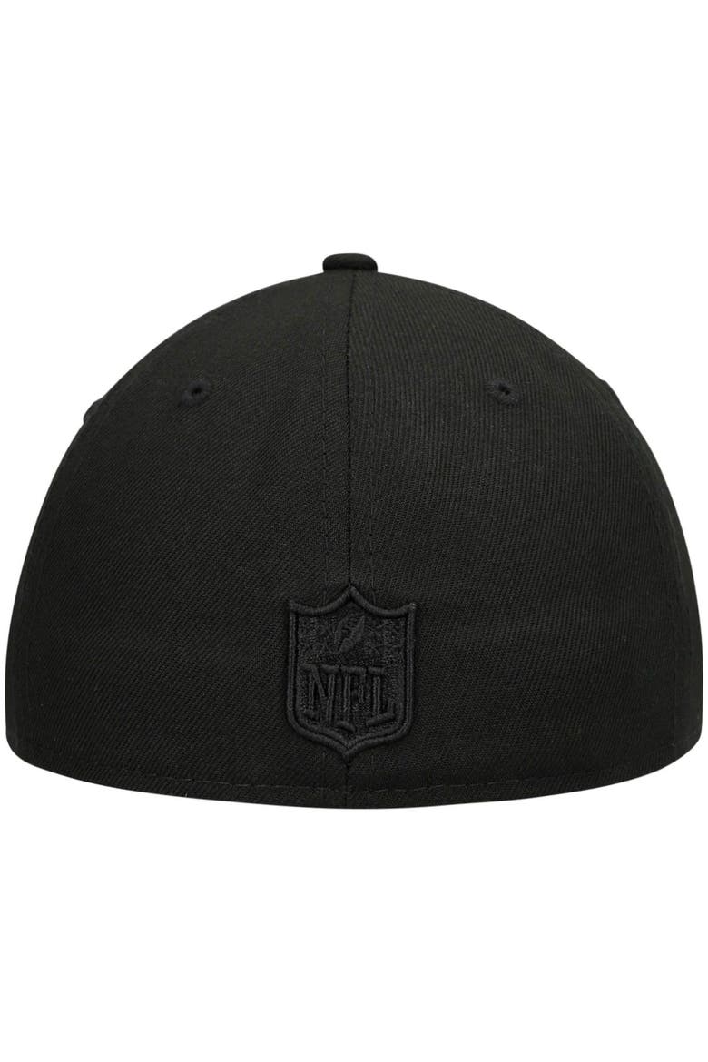 Men's New Era Black Atlanta Falcons Alternate Logo Black on Black Low Profile 59FIFTY II Fitted Hat, Alternate, color, Black