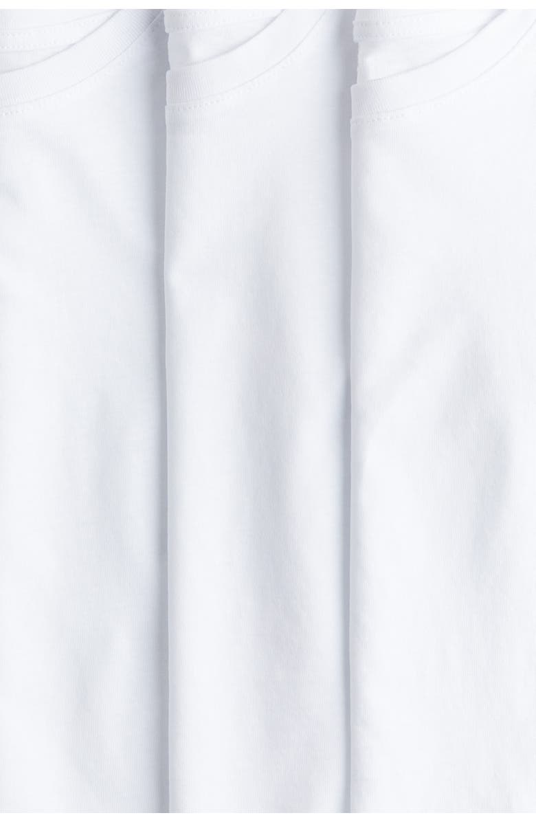 H&M 3-pack t-shirts, Alternate, color, White
