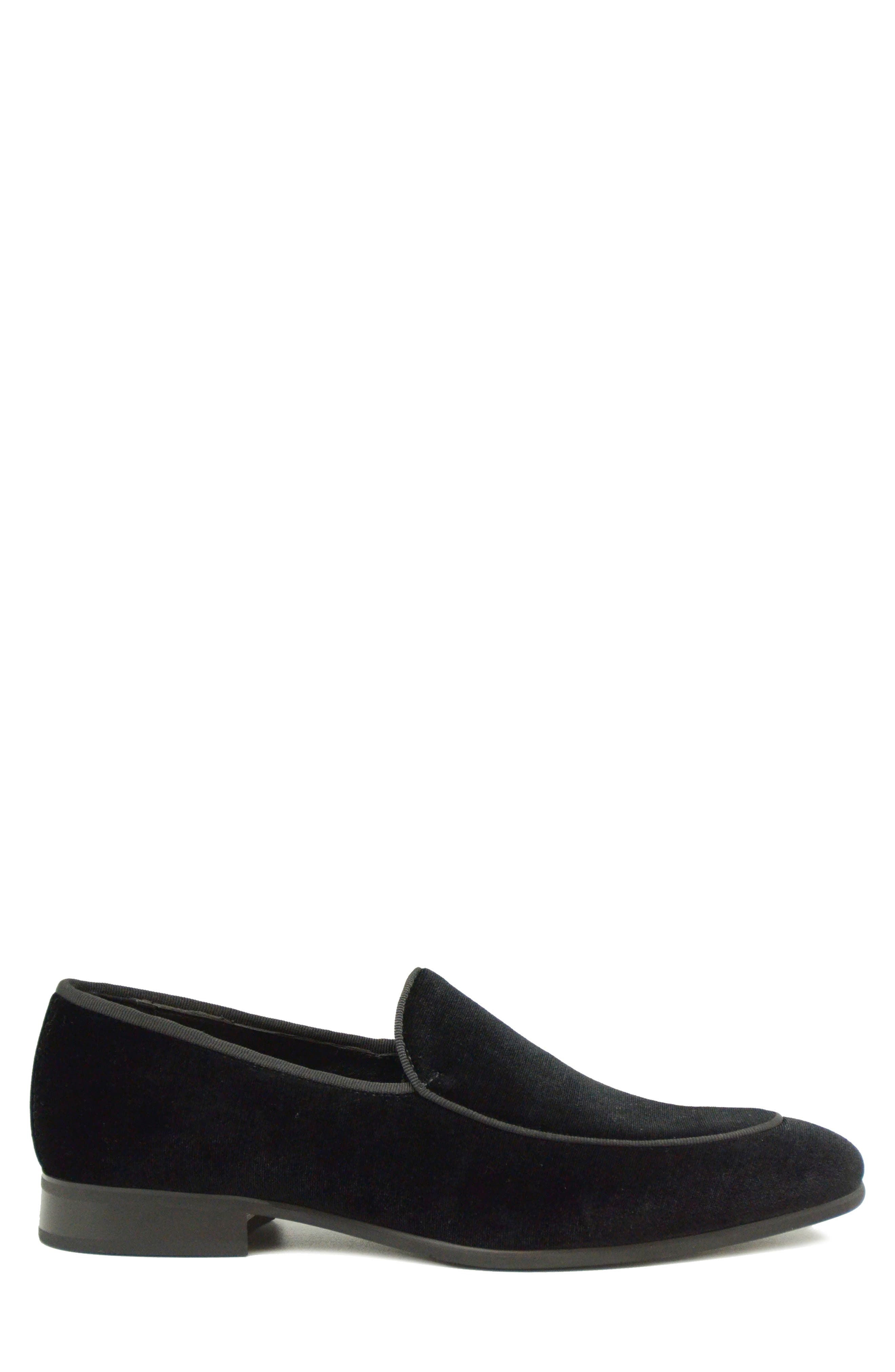 La Milano Verona Smoker Velvet Loafer, Alternate, color, Black