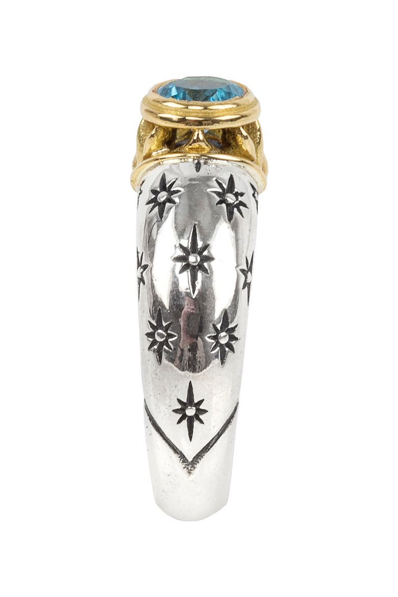 Blue Spinel Ring, Alternate, color, SILVER/ GOLD/ AQUAMARINE