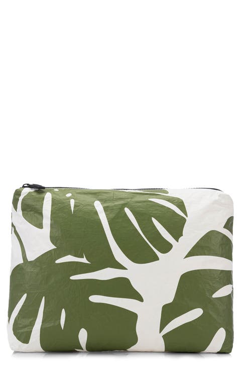 Mid Monstera Water Resistant Tyvek® Zip Pouch