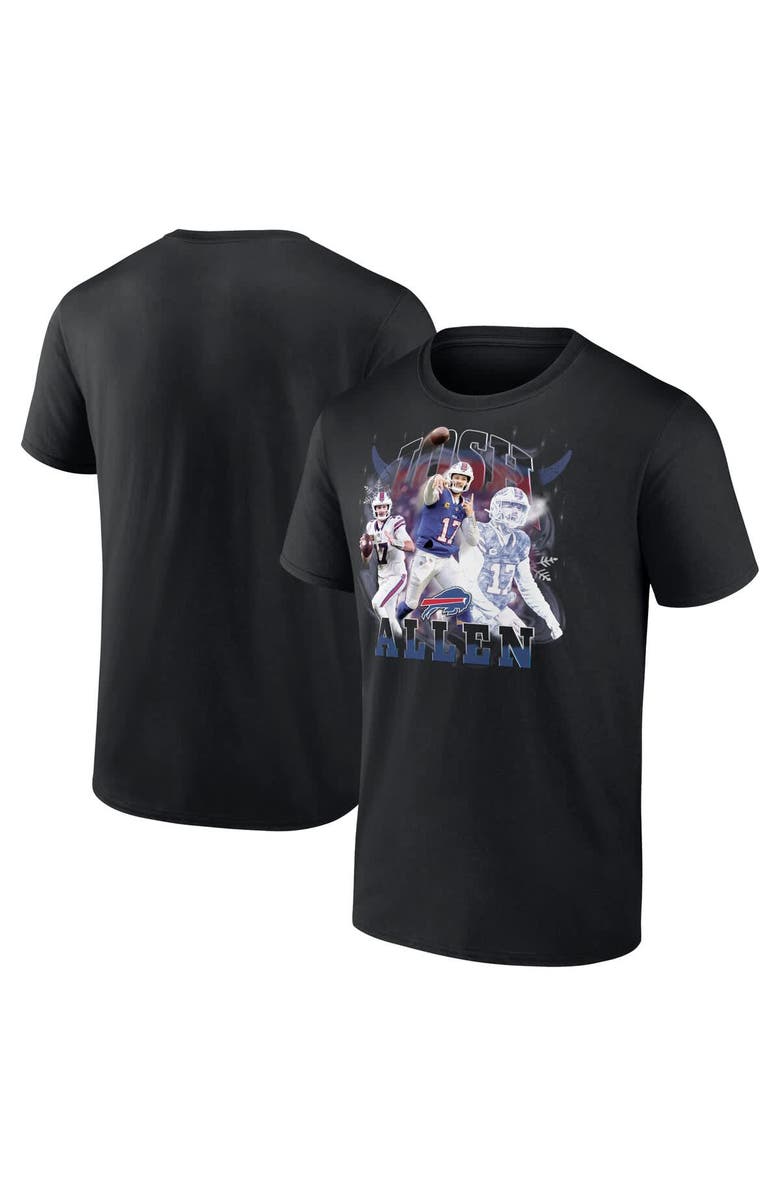 FANATICS Men's Fanatics Josh Allen Black Buffalo Bills Notorious Player Graphic T-Shirt, Main, color,