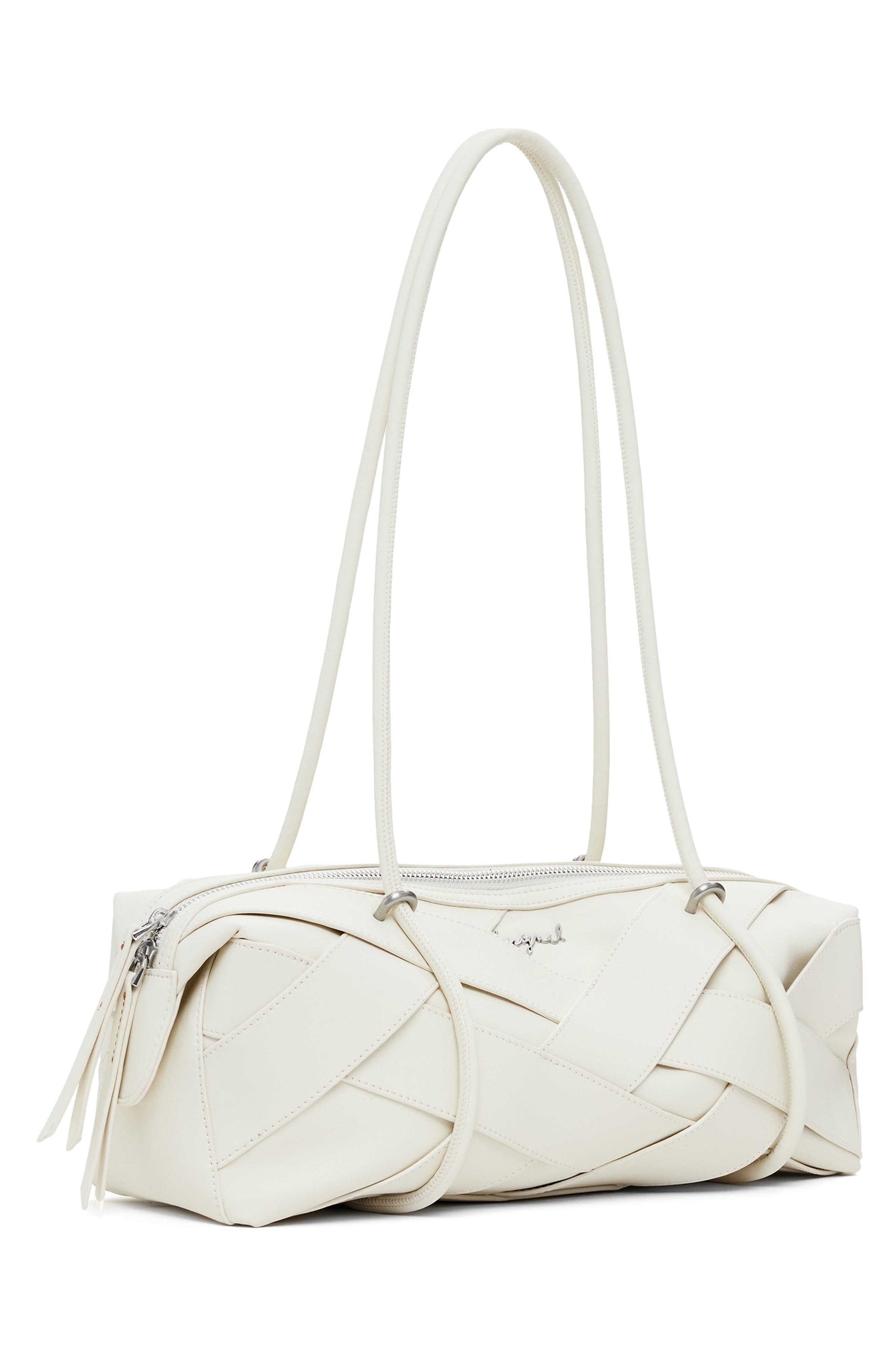 Desigual Woven Shoulder Bag, Alternate, color, Solid