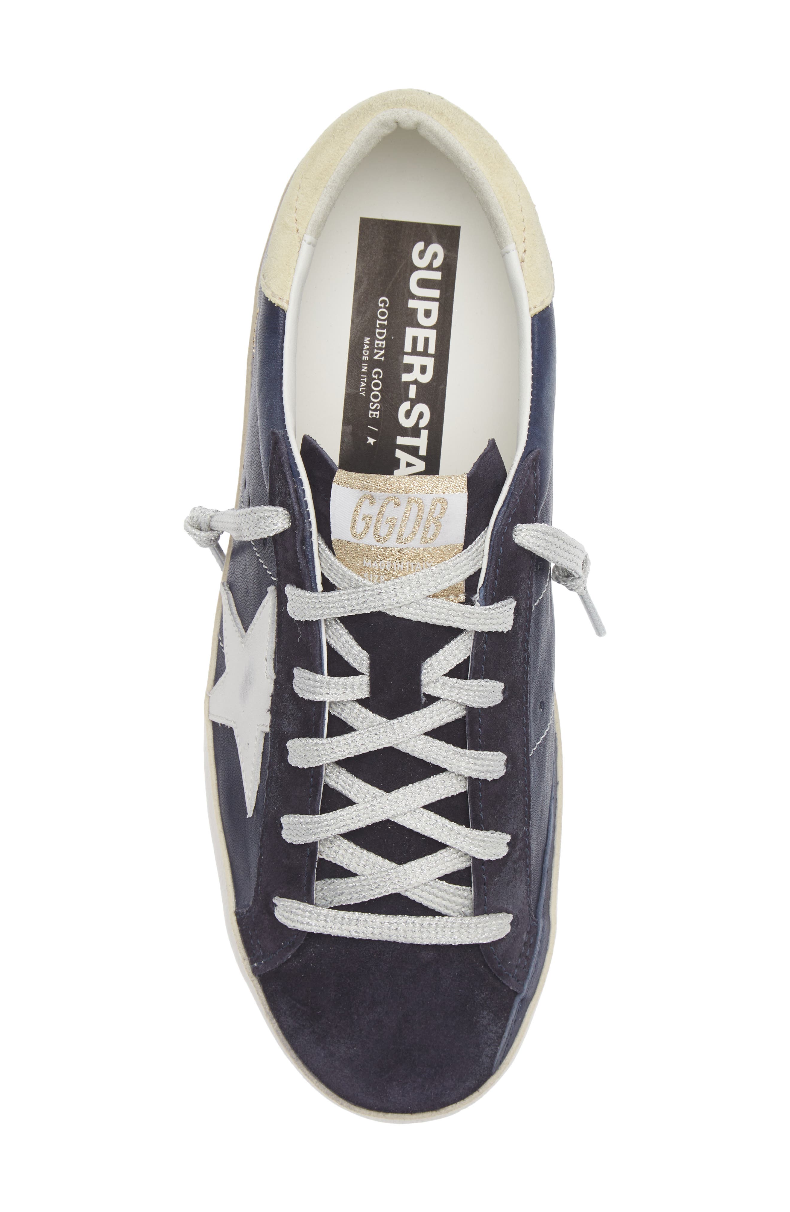 Golden Goose Super-Star Sneaker, Alternate, color, Navy Blue/ Butter/ Milk