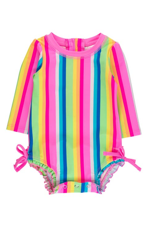 Kids' Seersucker One-Piece Rashguard Swimsuit (Baby & Toddler)