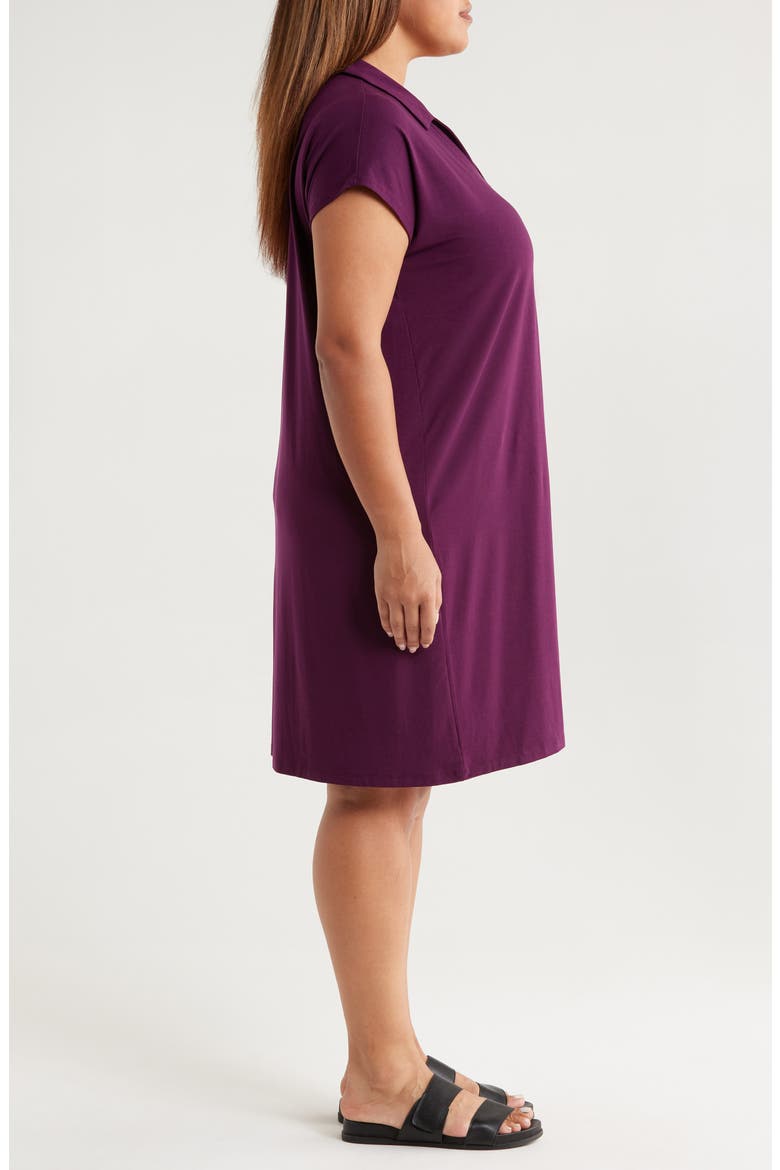 Johnny Collar Jersey Dress, Alternate, color, BLACKBERRY