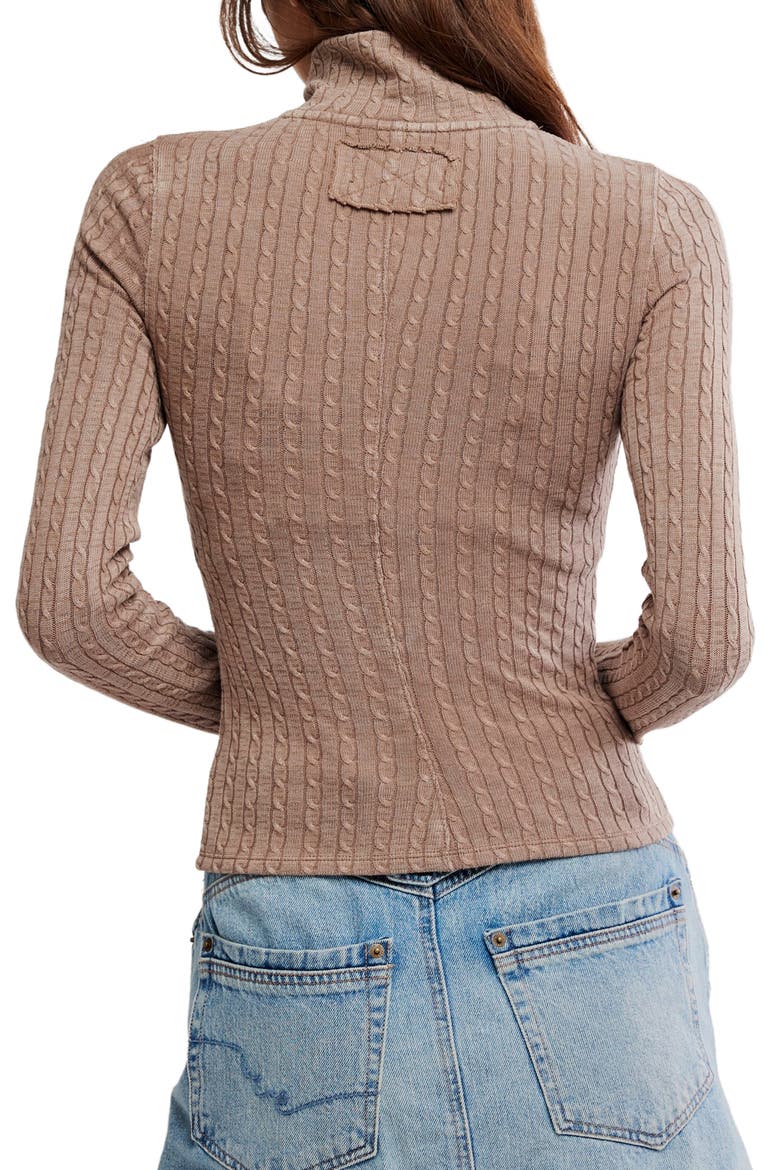 Brunch GIrl Zip Cardigan, Alternate, color, DUSTED COCOA