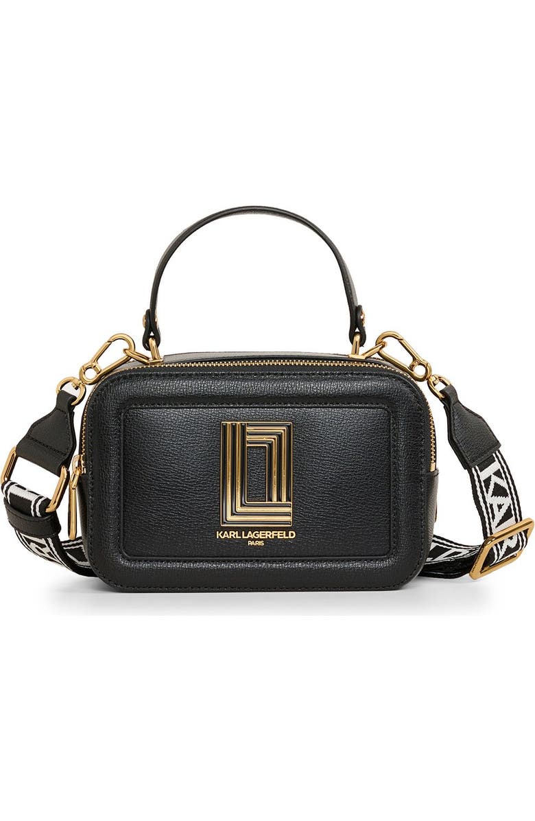 KARL LAGERFELD PARIS Simone Camera Crossbody, Main, color, Black