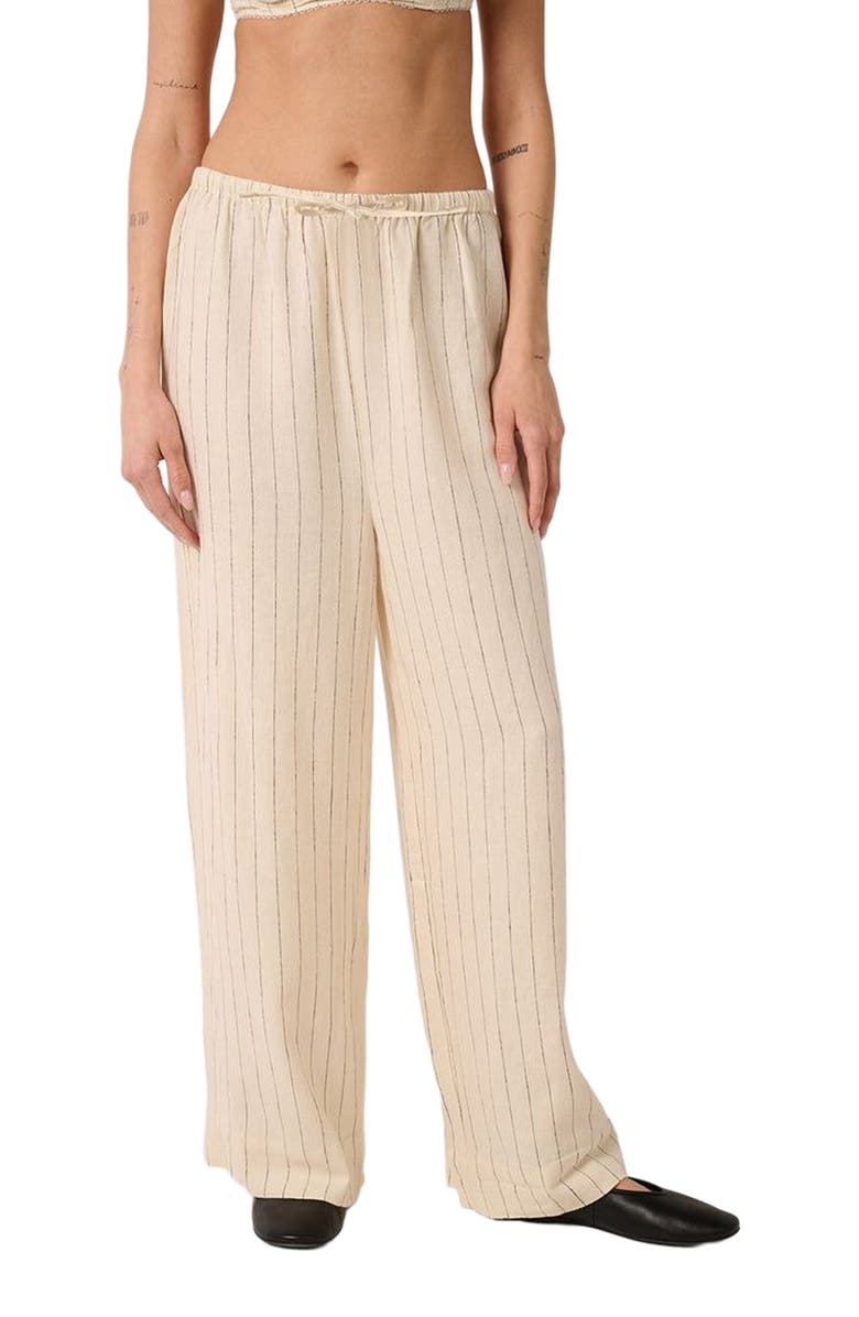 WeWoreWhat Tie Waist Pant, Alternate, color, Antique Wht Mlt