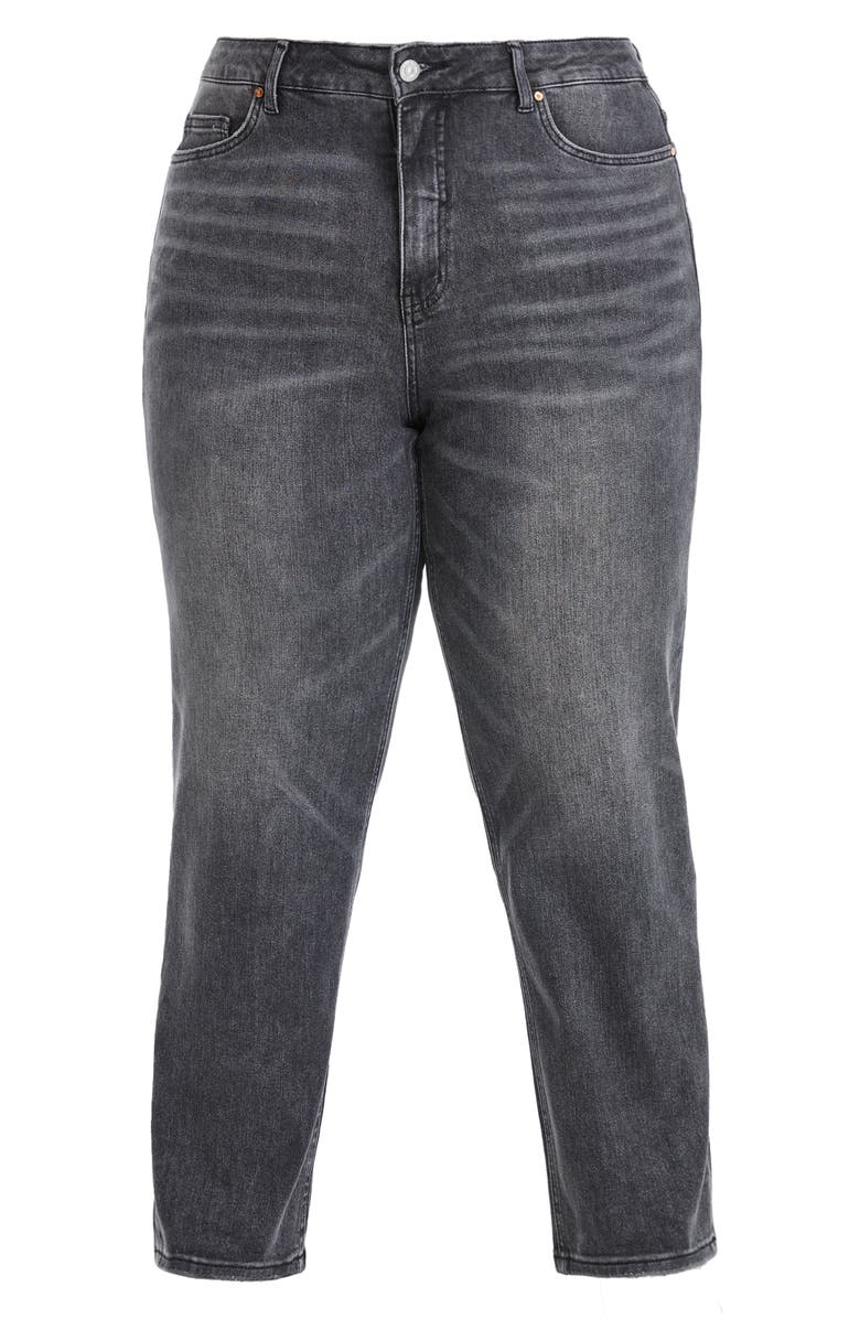 Bayeas High Waist Straight Leg Jeans, Alternate, color, Black Stone