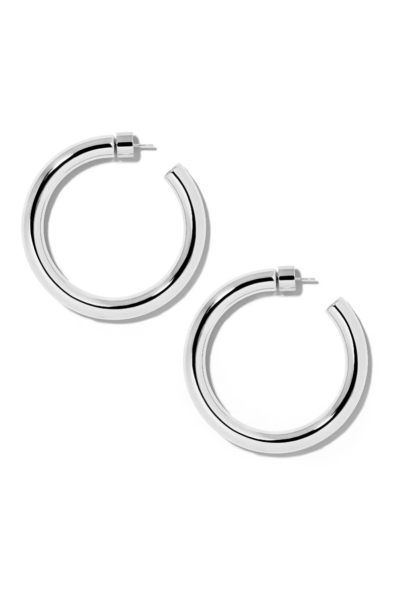 Samira Baby Hoops, 1.5-Inch, Main, color, SILVER