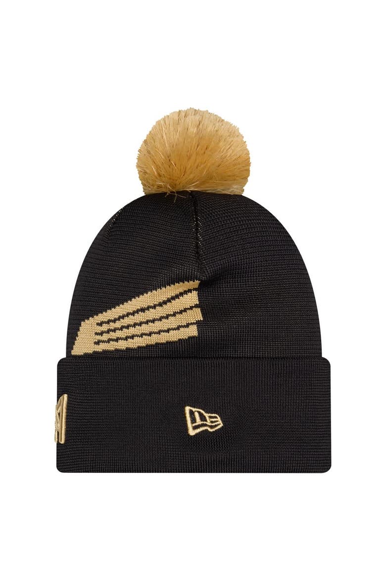 Men's New Era Black LAFC 2026 Jersey Hook Cuffed Knit Hat with Pom, Alternate, color, Black