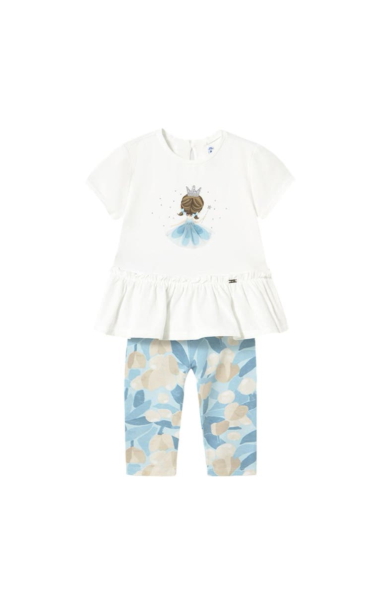 Mayoral Princess Leggings Set, Main, color, Light Blue
