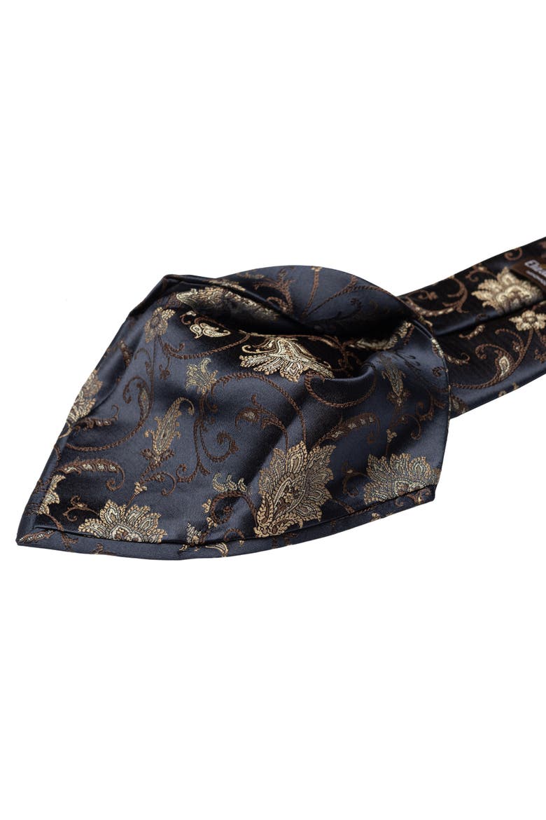 Prosecco - Extra Long  Silk Jacquard Tie for Men, Alternate, color, Midnight Blue