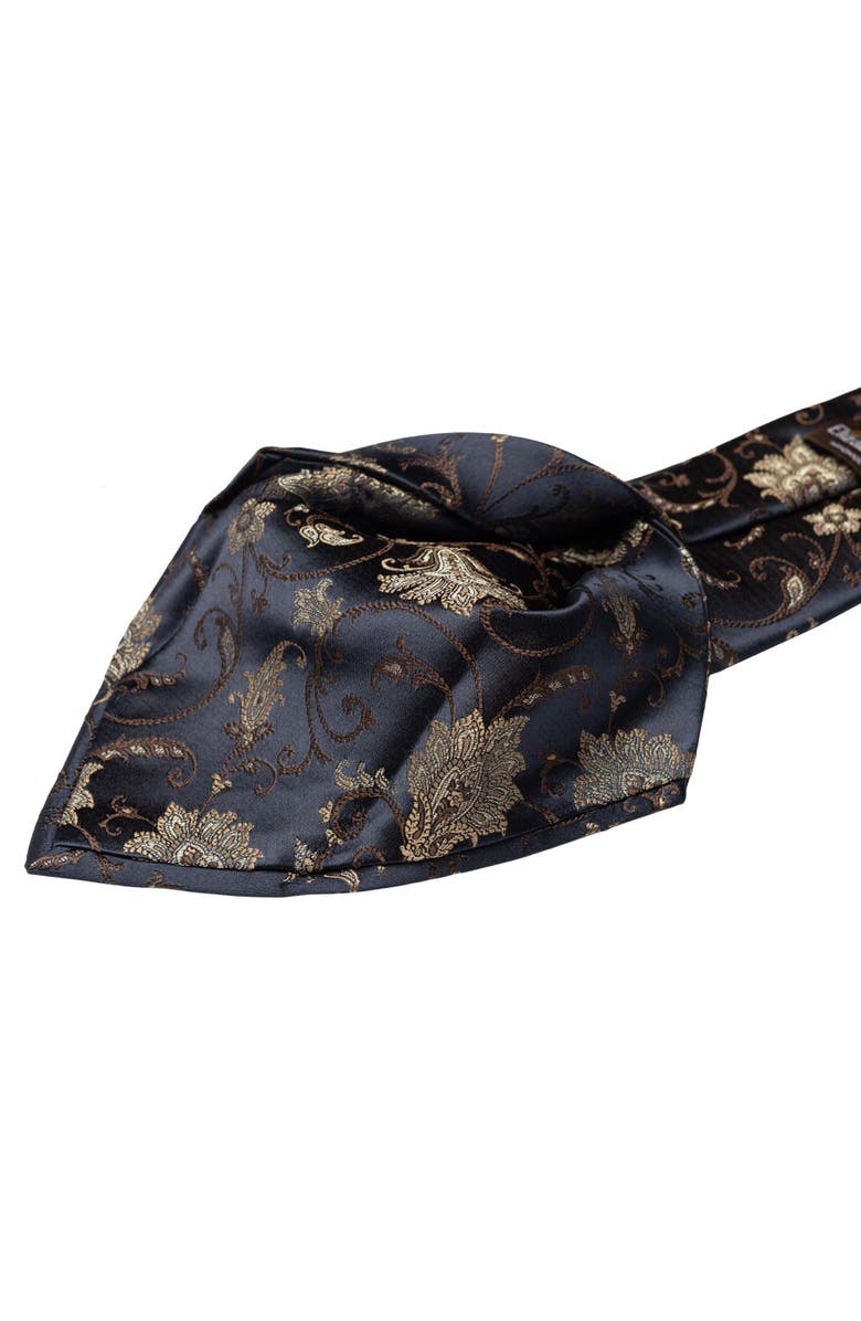 Elizabetta Prosecco - Extra Long  Silk Jacquard Tie for Men, Alternate, color, Midnight Blue