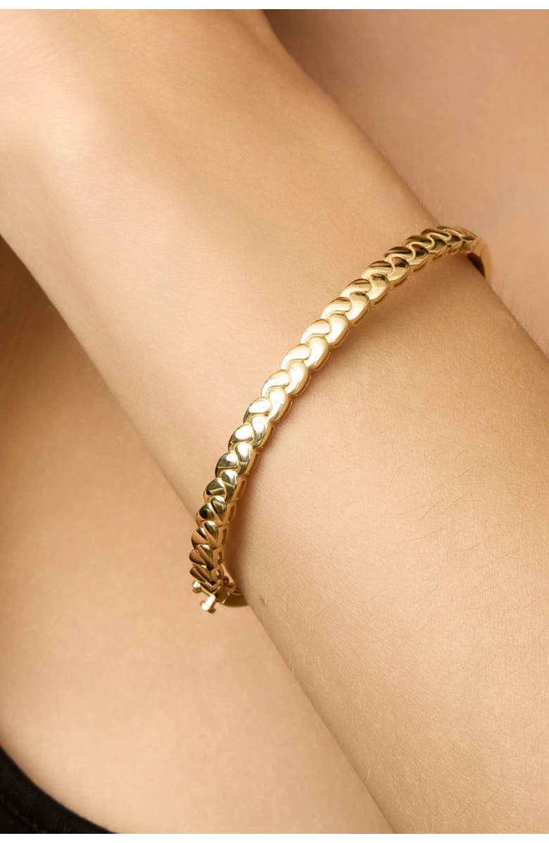 Oradina 14K Yellow Gold Harmony Bangle, Alternate, color, Yellow Gold