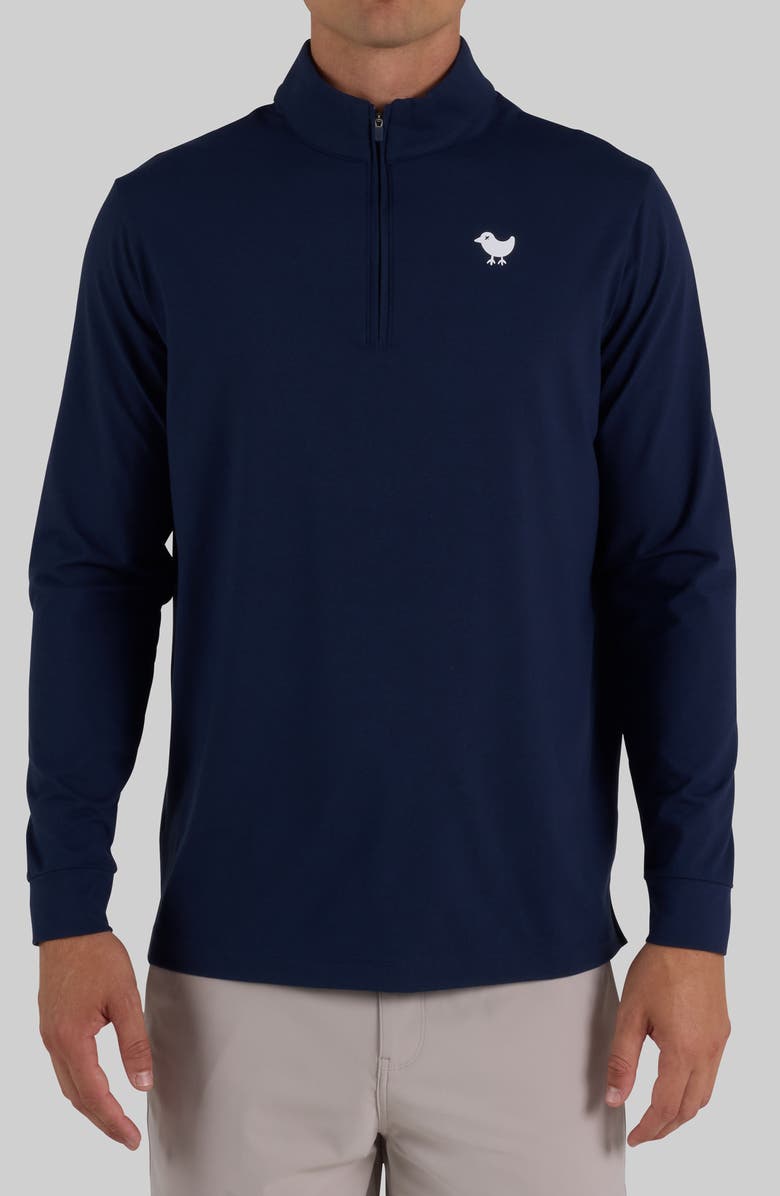 Bad Birdie Velocity Performance Quarter Zip Pullover, Main, color, Dark Navy