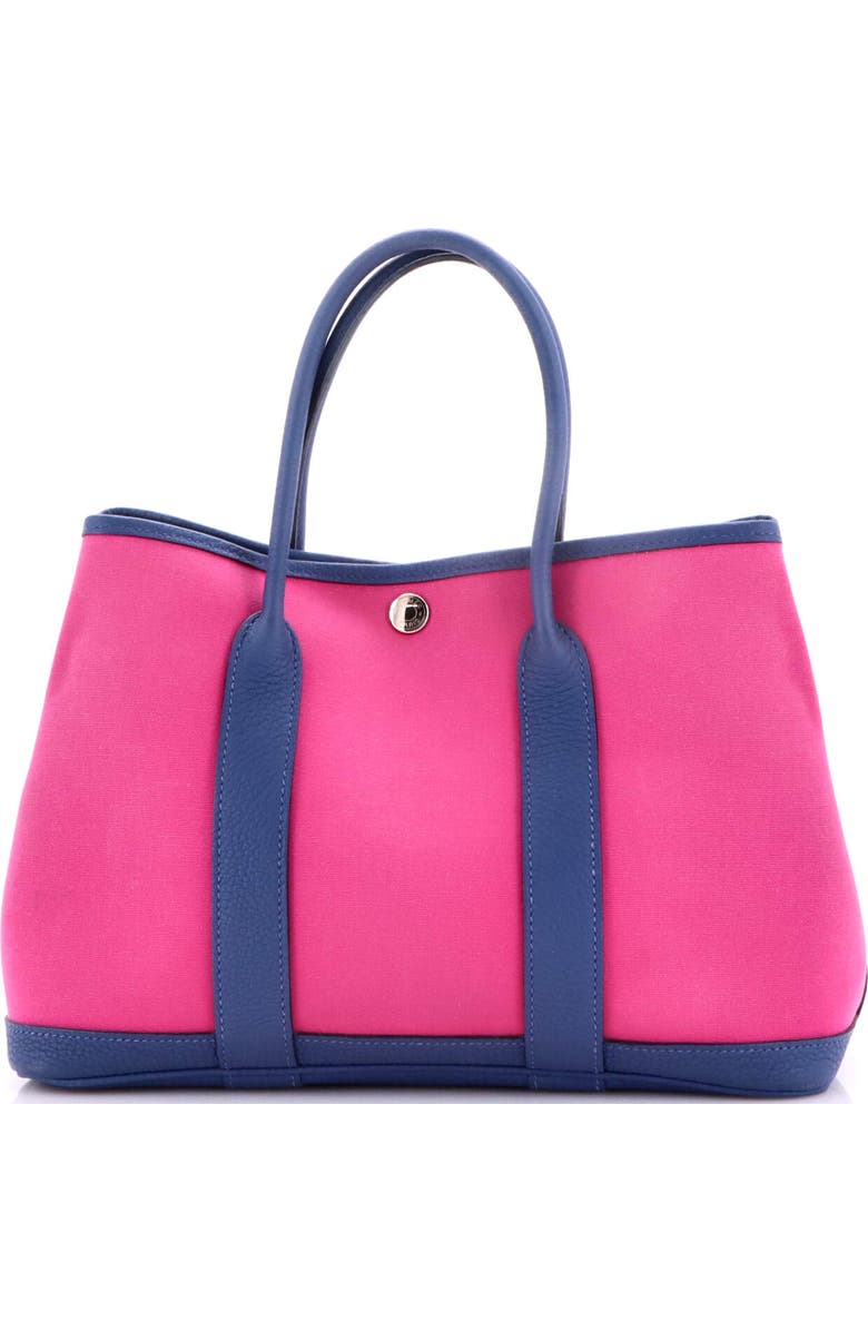 Pre-Owned Hermes Garden Party Tote Toile and Leather 30, Alternate, color, Rose Pourpre