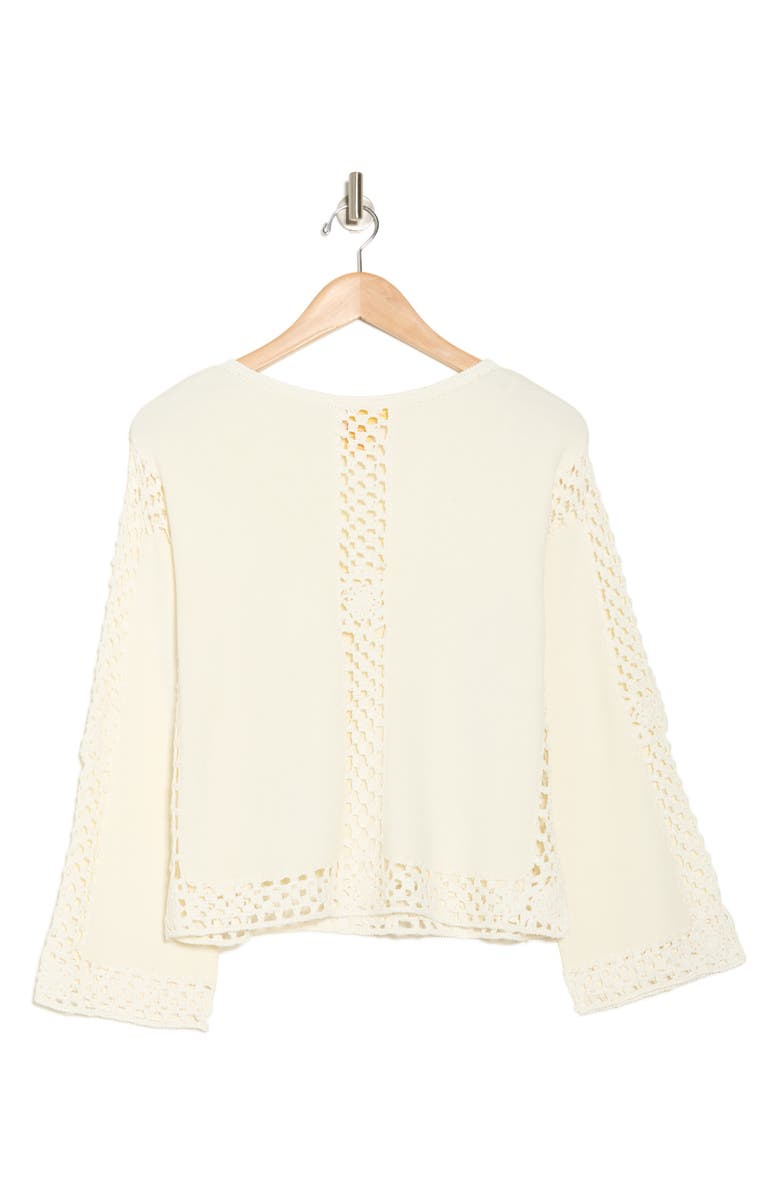 Catherine Malandrino Open Knit Long Sleeve Top, Alternate, color,