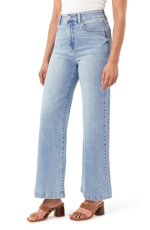 Curve Appeal Parisian High Waist Wide Leg Jeans In Blue