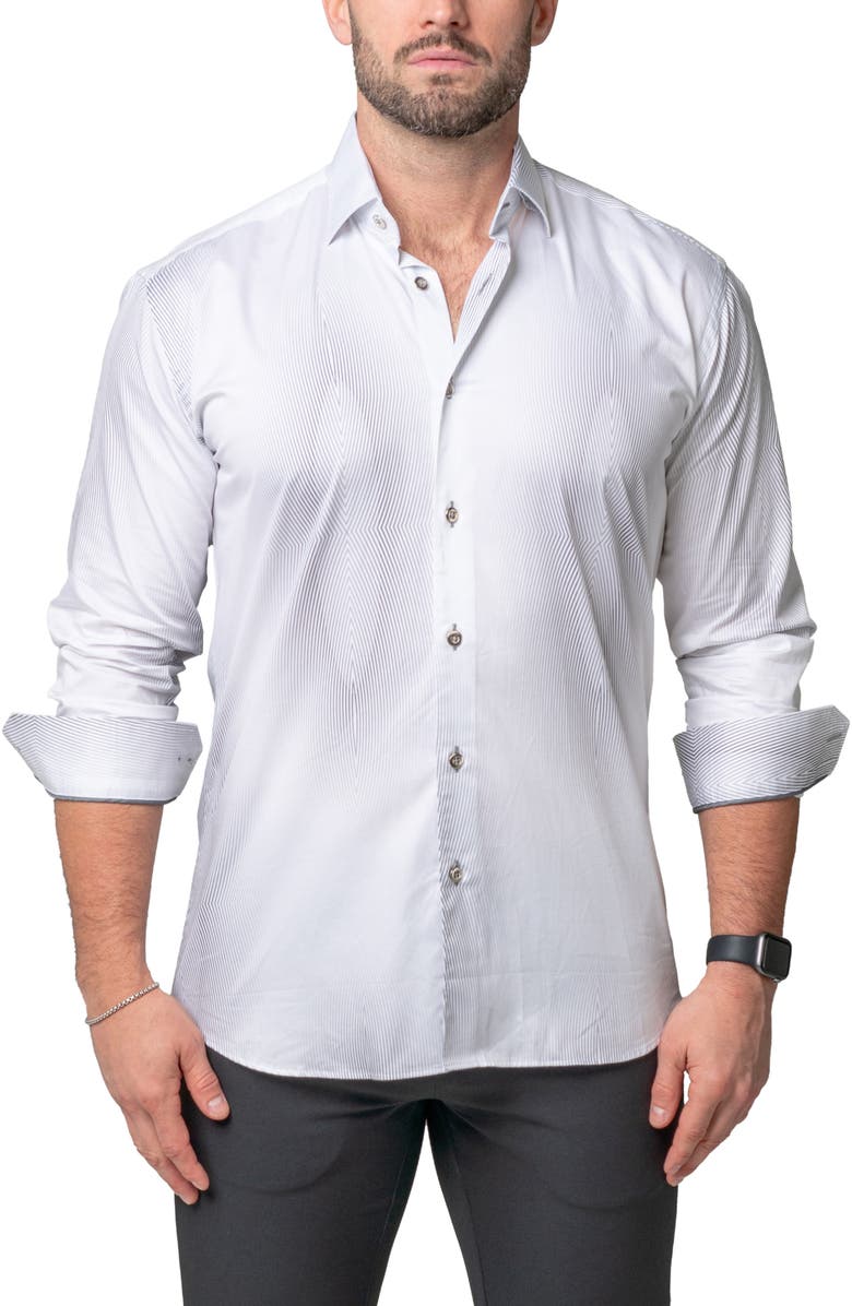 Maceoo Fibonacci Singularity Contemporary Fit Button-Up Shirt, Alternate, color, 