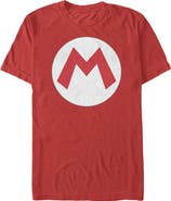 NINTENDO Men's Nintendo Mario Circle Icon  Graphic T-Shirt
