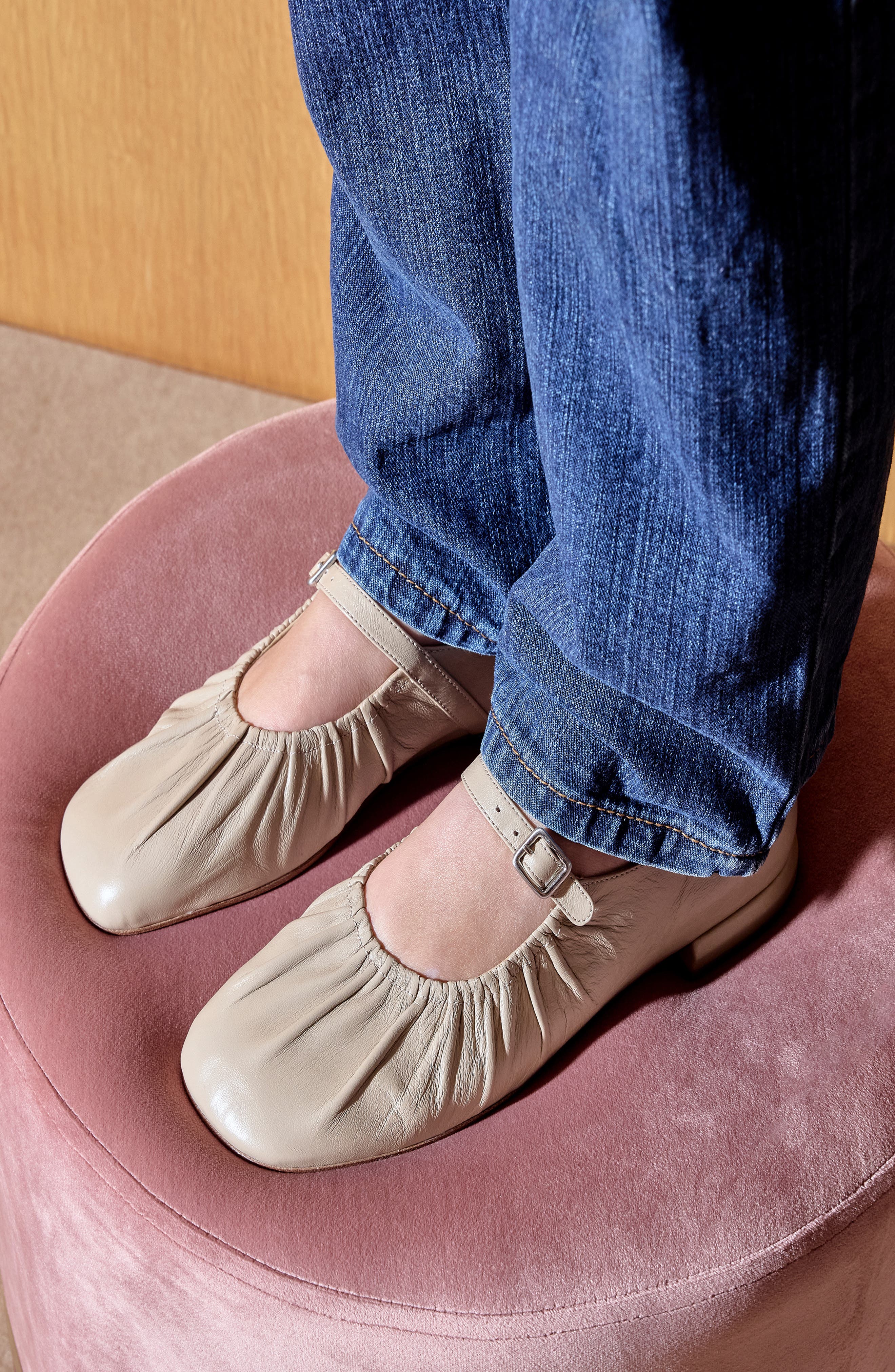Round Toe Mary Jane, Alternate, color, LIGHT BEIGE