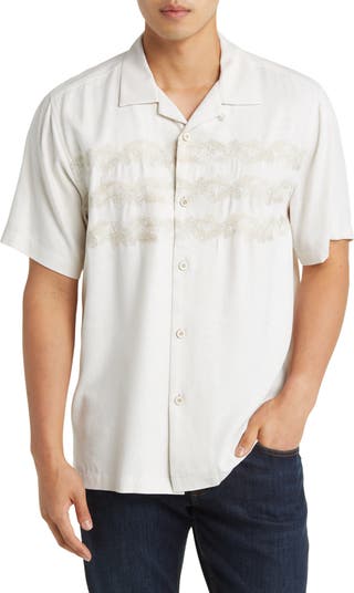 Tommy Bahama Men's Is Mai Tai On Straight Embroidered Silk Camp Shirt - Continental