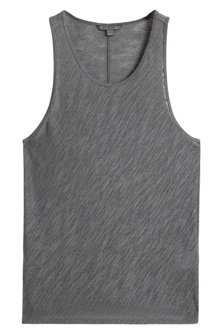 Broome Slim Fit Linen Tank, Alternate, color, SEAL GREY