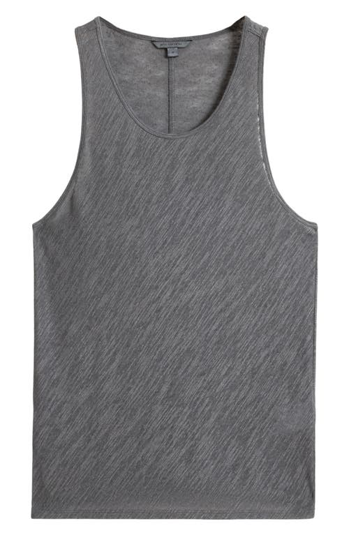 Shop John Varvatos Broome Slim Fit Linen Tank In Seal Grey