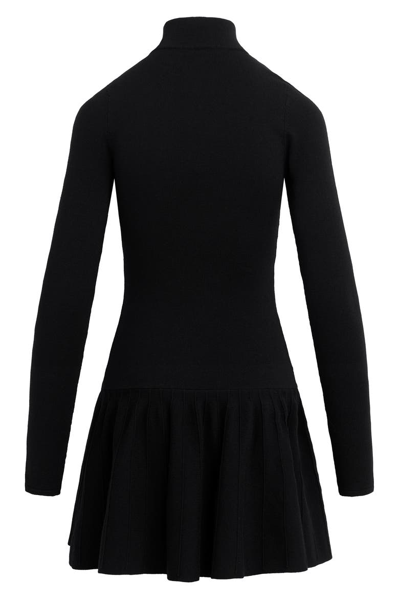 The Perfect Daughter Long Sleeve Wool Blend Minidress, Alternate, color, BLACK