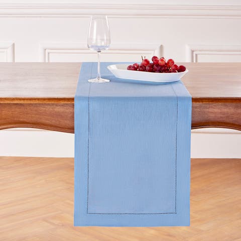 Linen Table Runner - Classic Hemstitch