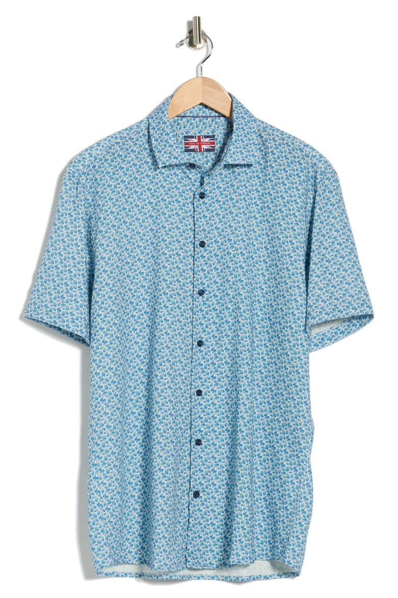 Short Sleeve Sport Shirt, Alternate, color, BLUE / BLEU