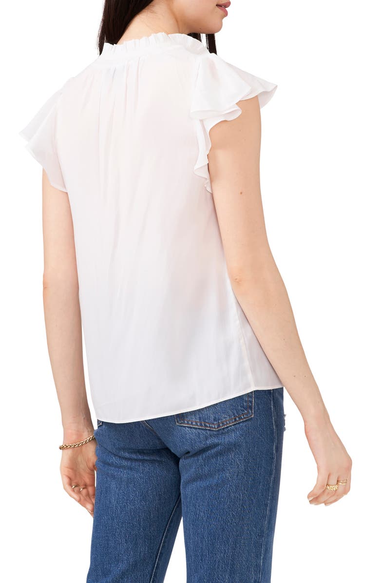 1.STATE Flutter Sleeve Top, Alternate, color, Ultra White