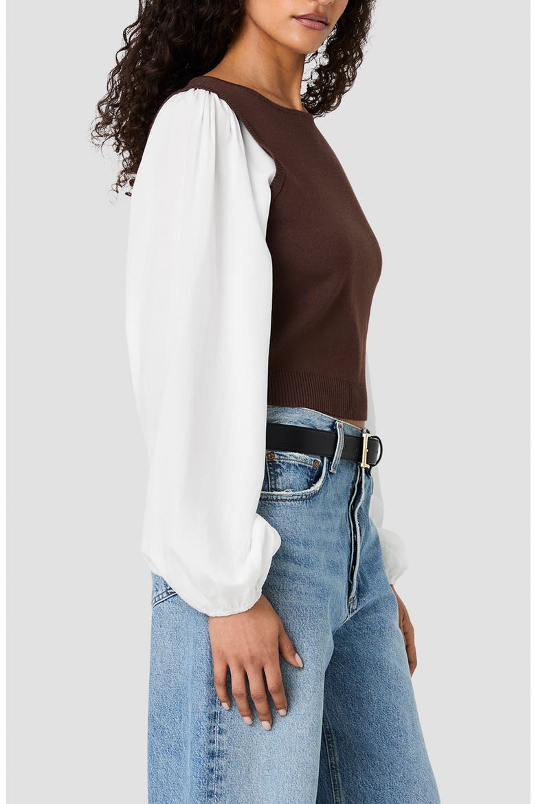 Maxime Layered Look Sweater Vest, Alternate, color, COC. BRWN (MAXIME)