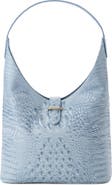 Brahmin Gwynne Croc Embossed Leather Shoulder Bag