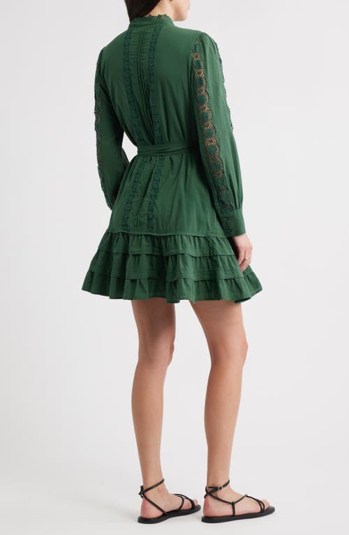 Caslonr Caslon(r) Lace Panel Long Sleeve Minidress
