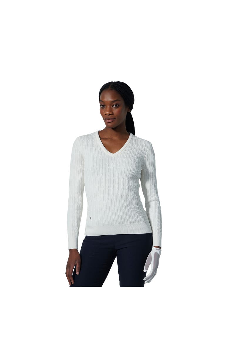 Madeline Womens Golf Pullover, Main, color, White