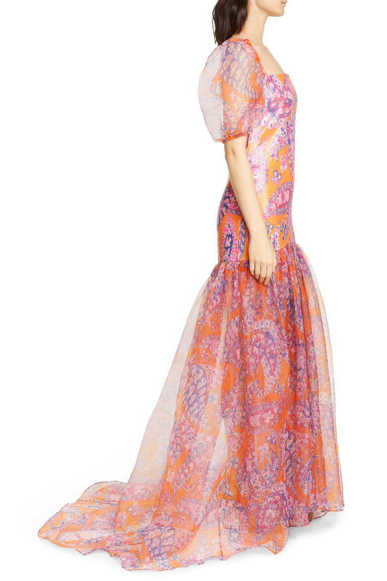 Wilde Sequin Butterfly Paisley Print Maxi Dress, Alternate, color, MONARCH PAISLEY