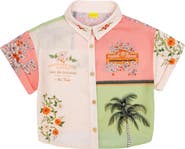Agua Bendita Kids' Clarabelle Short Sleeve Button-Up Shirt