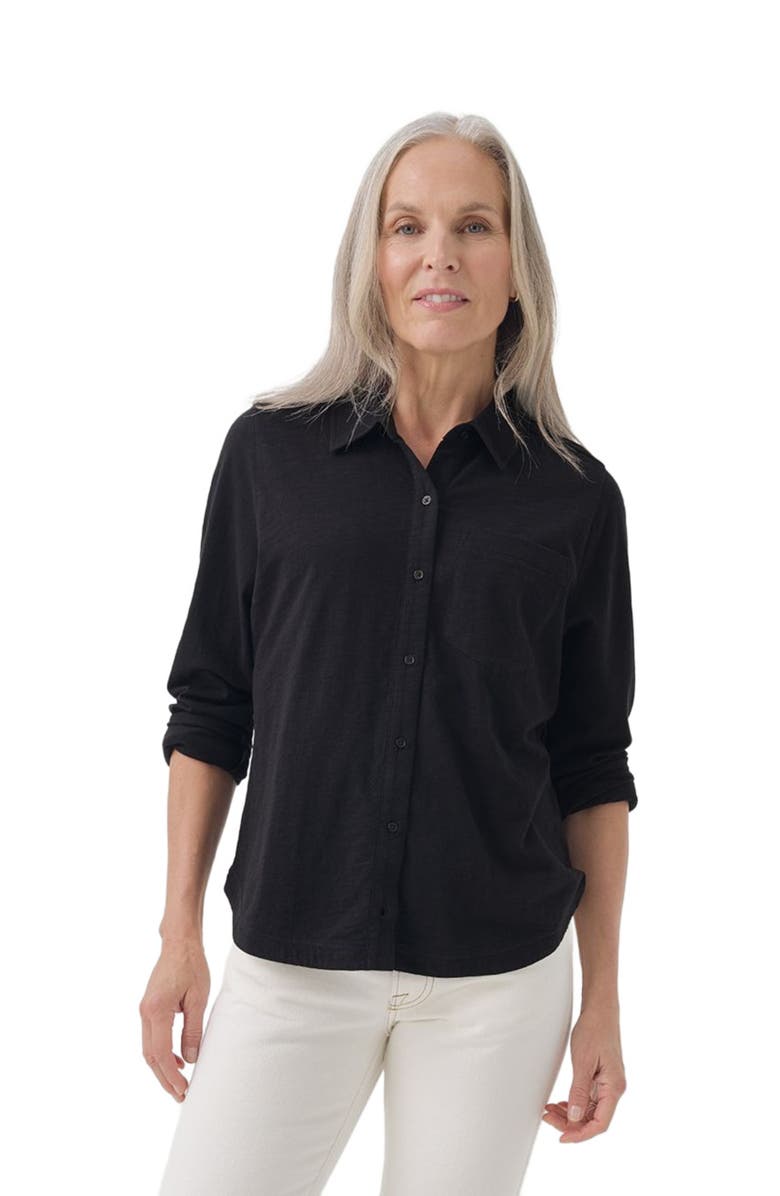Pact Organic Cotton Relaxed Slub Long Sleeve Button Up, Alternate, color,