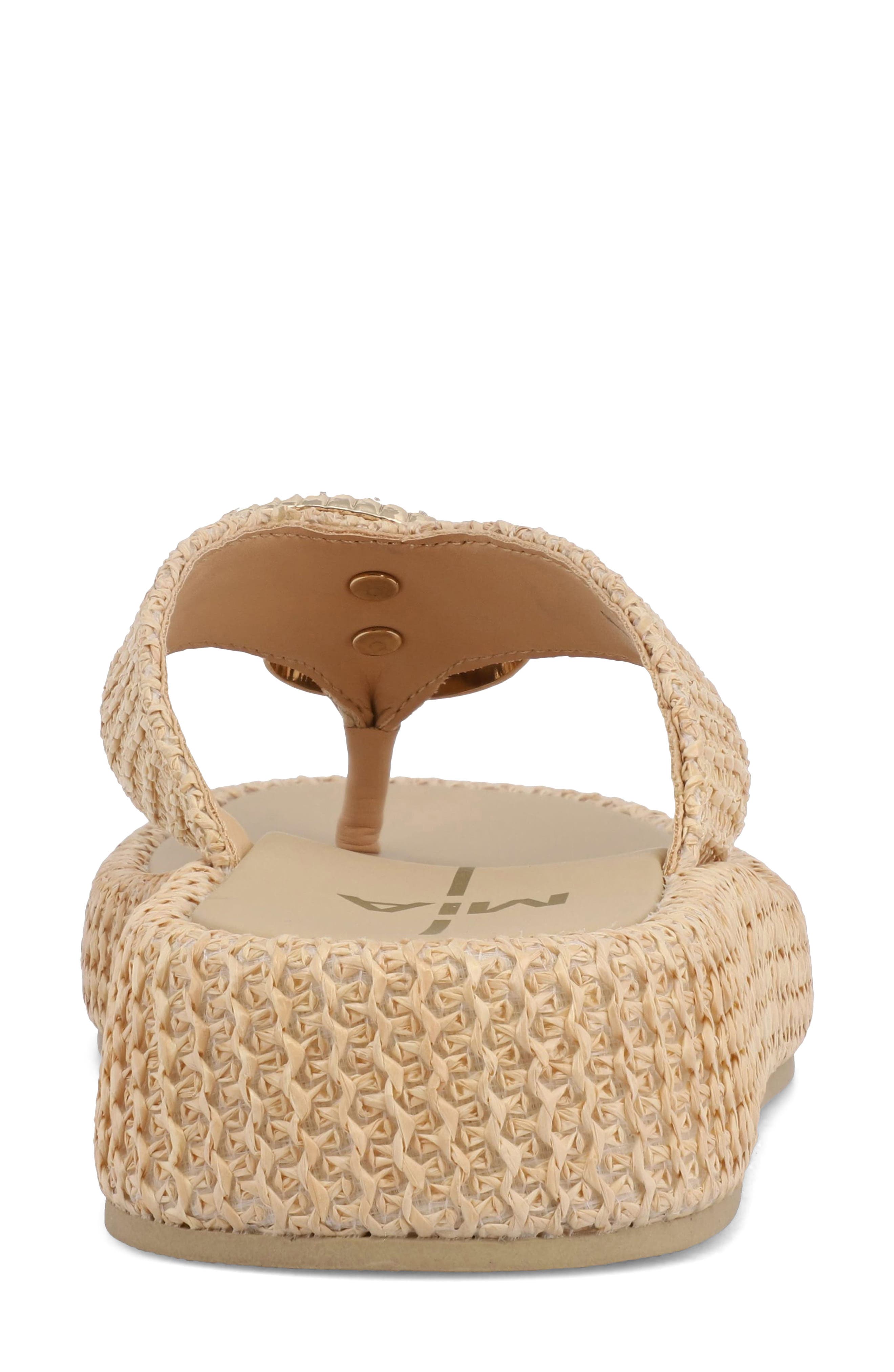 MIA Pamelia Platform Flip Flop, Alternate, color, Bone/ Gold