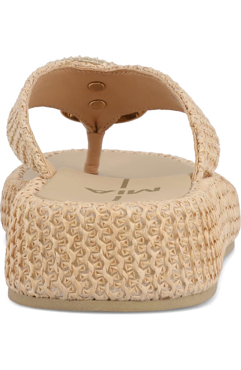 MIA Pamelia Platform Flip Flop, Alternate, color, Bone/ Gold