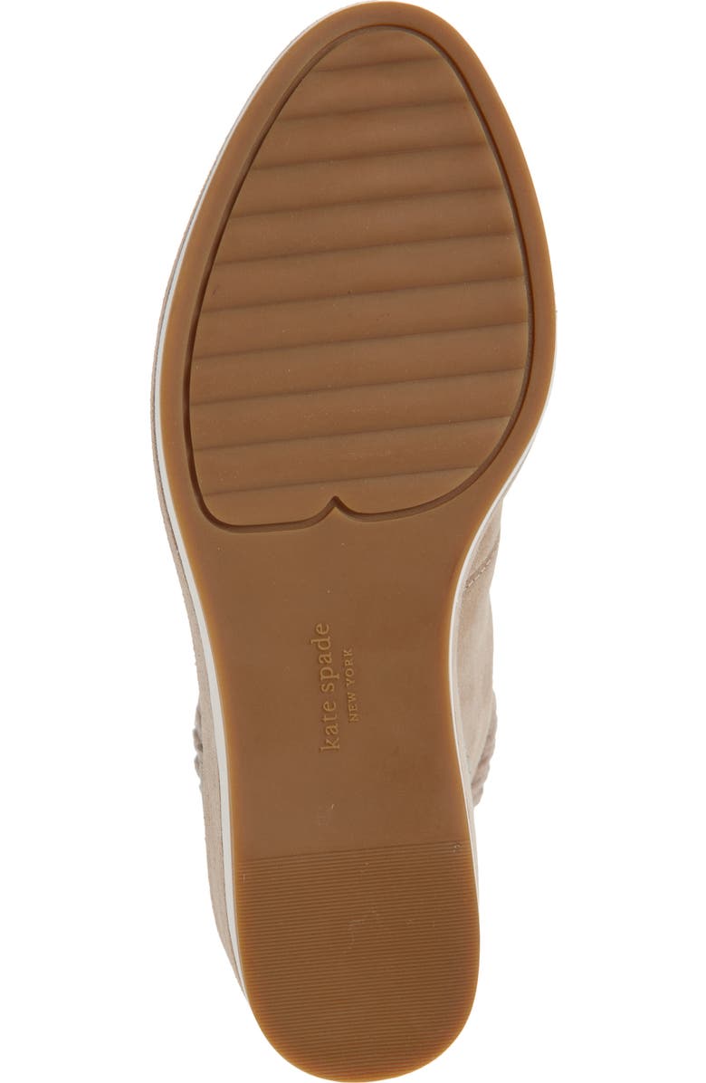 Kate Spade New York willow genuine shearling wedge bootie, Alternate, color, Rustic Brown